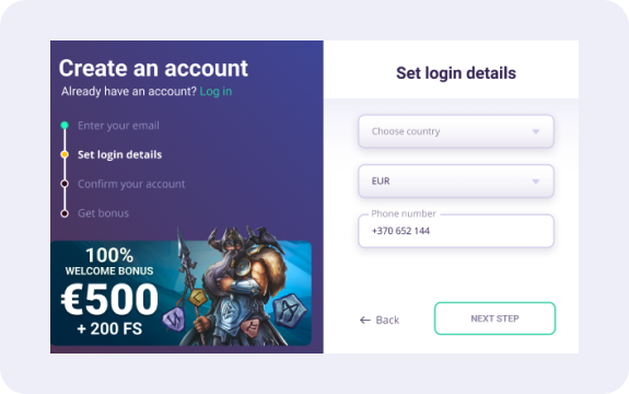 SafeCasino Krok rejestracji 4